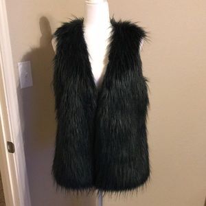 Gianni Bini - Green Faux Fur Vest - Medium